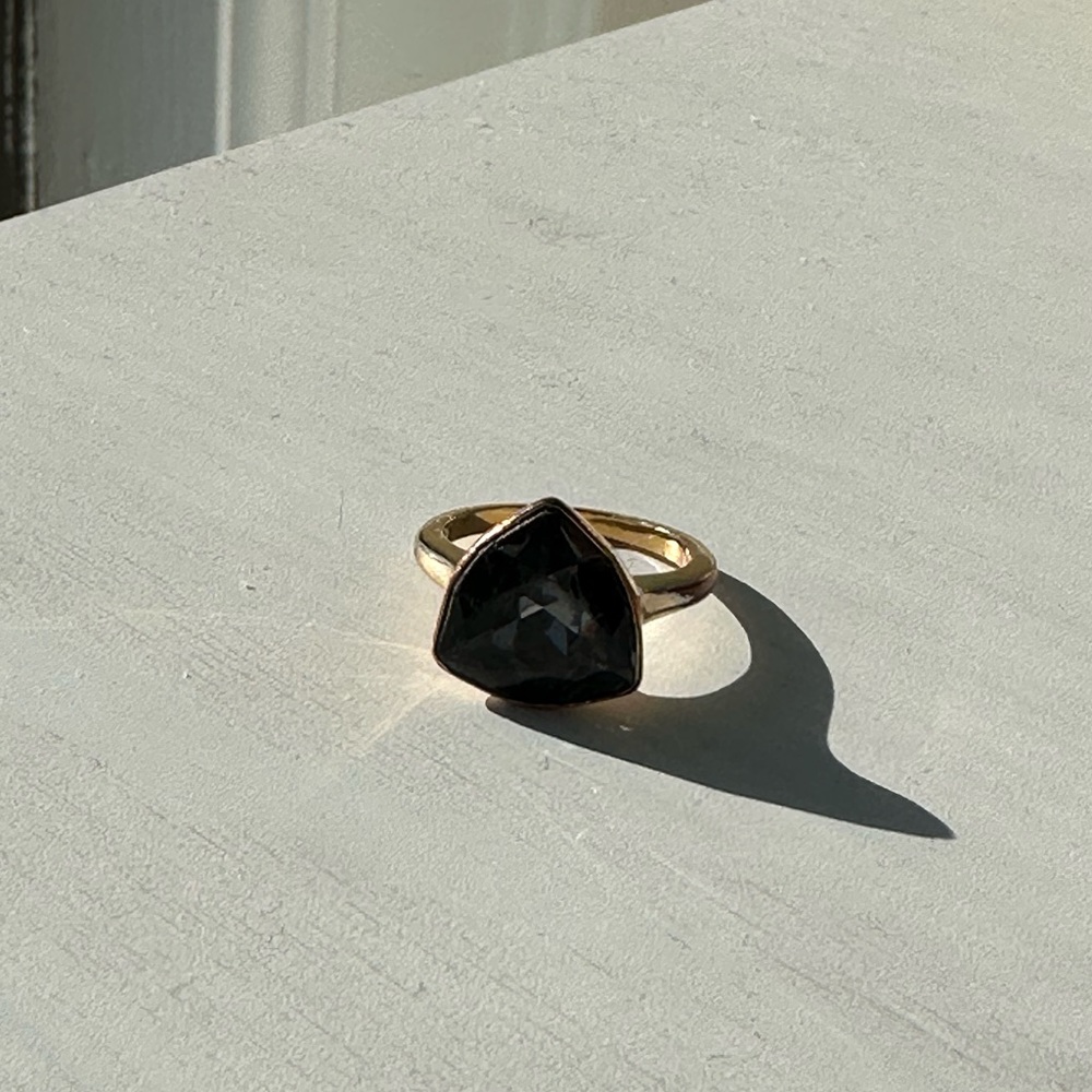 Swarovski Crystal onyx ring - Black Diamond